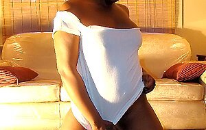 Seductive Ebony Babe Posing In A Short African, Ass, Ebony, Feet, Pussy